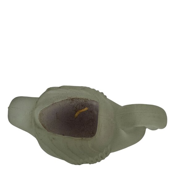 Frosted Glass Swan Figurine Elegant Decorative Accent 3" Smooth Finish - Picture 3 of 8